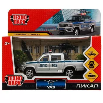 Машина металлическая UAZ, Технопарк PICKUP-12POL-CANSR