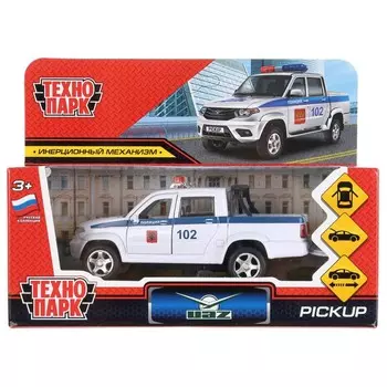 Машина металлическая UAZ, Технопарк PICKUP-P-WH