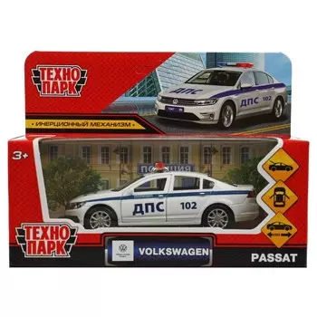 Машина металлическая VOLKSWAGEN, Технопарк PASSAT-12POL-WH
