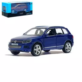 Машина металлическая volkswagen touareg, 1:32, инерция, цвет синий