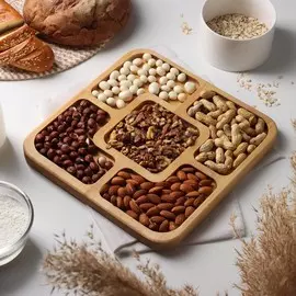 Менажница деревянная доляна, 28281,8 см, 5 секций, береза