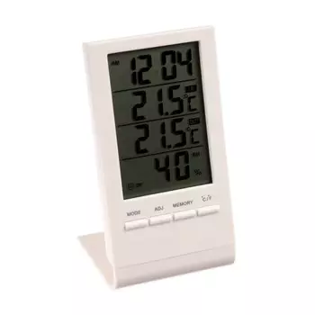 Метеостанция ltr-18, комнатный, гигрометр, будильник, 1хlr1130, с уличным датчиком, белый