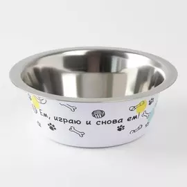 Миска металлическая для собаки