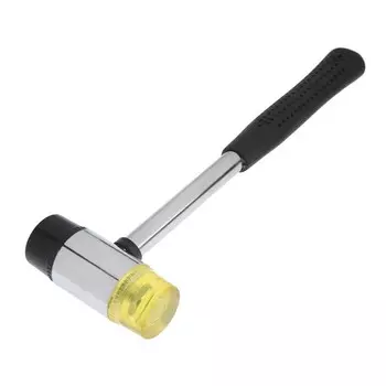 Молоток рихтовочный тундра, металлическая обрезиненная рукоятка, бойки 40 мм, 500 г