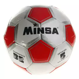 Мяч футбольный minsa classic, размер 5, 32 панели, pvc, 3 подслоя, машинная сшивка, 320 г