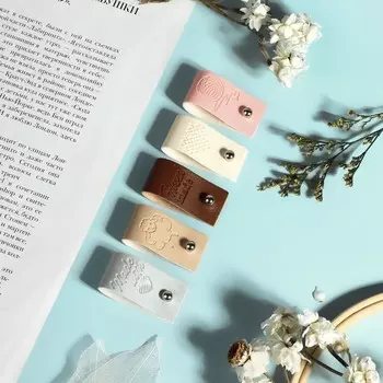 Набор бирок с кнопкой hand made, 81.8 см, 10 шт., разноцветный