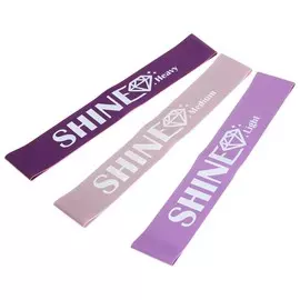 Набор фитнес-резинок shine, 30 х 5 см, нагрузка 10, 14, 22 кг, набор 3 шт.