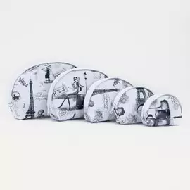 Набор женских косметичек 5 в 1 на молниях, с принтом