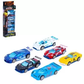 Набор металлических машин hot car, 6 штук