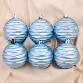Набор шаров пластик d-8 см, 6 шт
