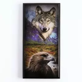 Нарды деревянные большие, настольная игра