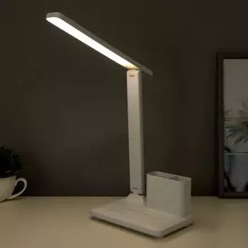 Настольная лампа сенсорная led 10вт акб usb белый 17х25,5х29 см