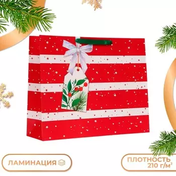Пакет подарочный новогодний ламинированный