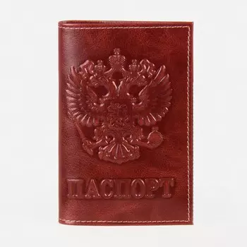 Обложка для паспорта, цвет коричневый