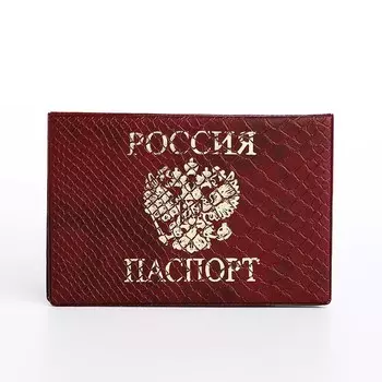 Обложка для паспорта, цвет красный