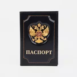 Обложка для паспорта, цвет черный