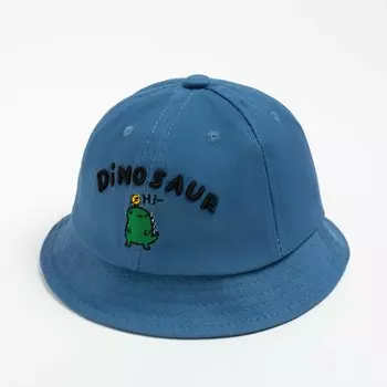 Панама для мальчика minaku dinosaur, размер 48, синяя