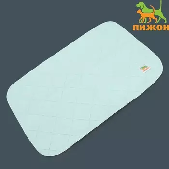 Пеленка для животных многоразовая впитывающая, 60 х 40 см, зеленая