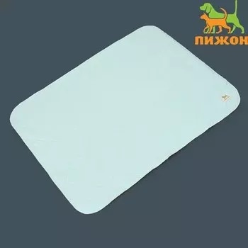 Пеленка для животных многоразовая впитывающая, 70 х 90 см, зеленая