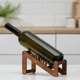 Подставка для бутылки вина деревянная доляна