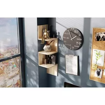 Полка угловая лофт, 225х225х850, дуб сонома