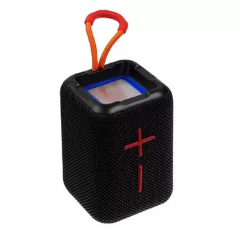 Портативная колонка f68, 5 вт, 600 мач, подсветка. micro sd, черная