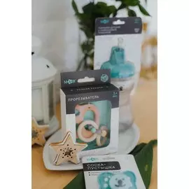 Прорезыватель деревянный для зубов gentle style, с силиконовыми элементами