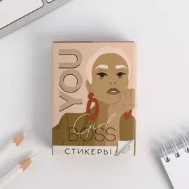 Раскладной планинг со стикерами girl boss , 10 блоков