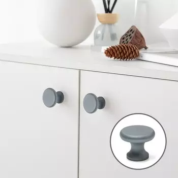 Ручка-кнопка cappio pk320, d=24 мм, цвет графит