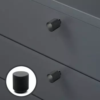 Ручка-кнопка cappio pk330, d=30 мм, цвет черный