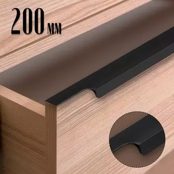 Ручка торцевая cappio rp100bl, l=200 мм, цвет черный