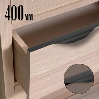 Ручка торцевая cappio rp100bl, l=400 мм, цвет черный