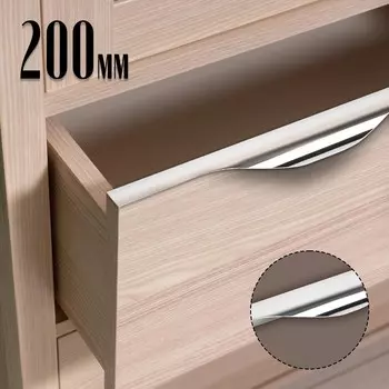Ручка торцевая cappio rp100ch, l=200 мм, цвет хром