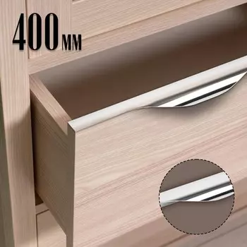 Ручка торцевая cappio rp100ch, l=400 мм, цвет хром, 4 шт.