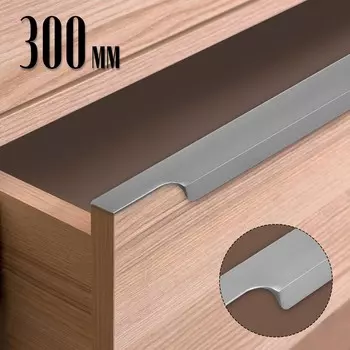 Ручка торцевая cappio rp100gr, l=300 мм, цвет серый, 4 шт.