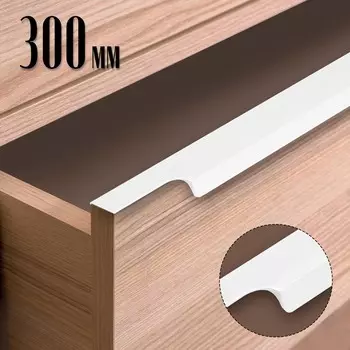 Ручка торцевая cappio rp100wh, l=300 мм, цвет белый, 4 шт.