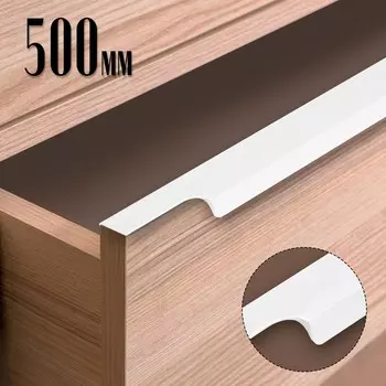 Ручка торцевая cappio rp100wh, l=500 мм, цвет белый, 4 шт.