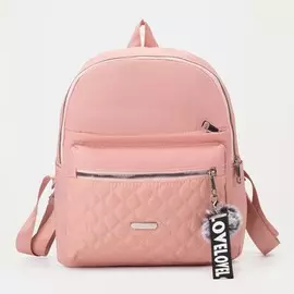 Рюкзак, отдел на молнии, 2 наружных кармана, 2 боковых кармана, цвет розовый