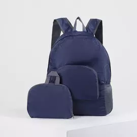 Рюкзак складной, отдел на молнии, наружный карман, 2 боковых сетки, цвет тёмно-синий