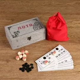 Русское лото настольная игра с фишками