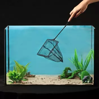 Сачок аквариумный 15 см, черный