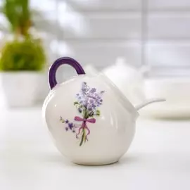 Сахарница с ложкой доляна