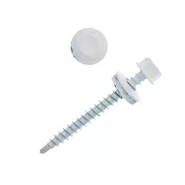 Саморезы кровельные 4,8х50(51) ral9003, белый150 шт.