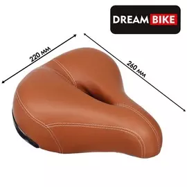 Седло dream bike комфорт, цвет коричневый