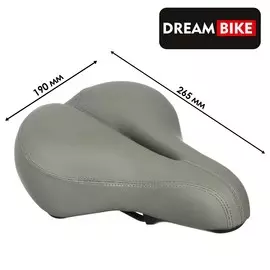 Седло dream bike спорт-комфорт, цвет серый