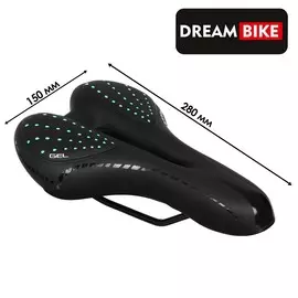 Седло dream bike спорт-комфорт, цвет зелёный