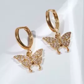 Серьги со стразами