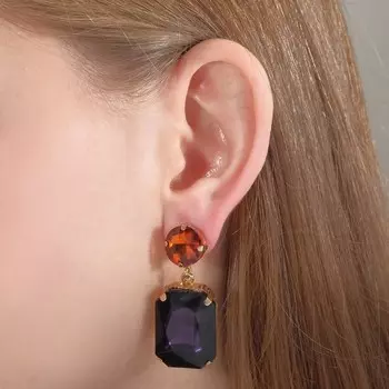 Серьги со стразами