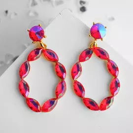 Серьги со стразами