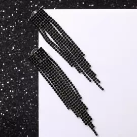 Серьги висячие со стразами